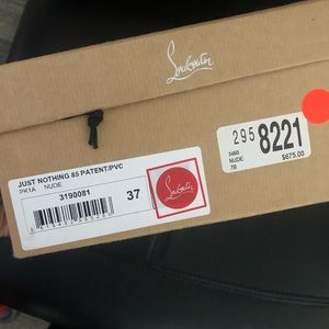 Christian Louboutin Nude Just Nothing 85 length pvc. Size 37.